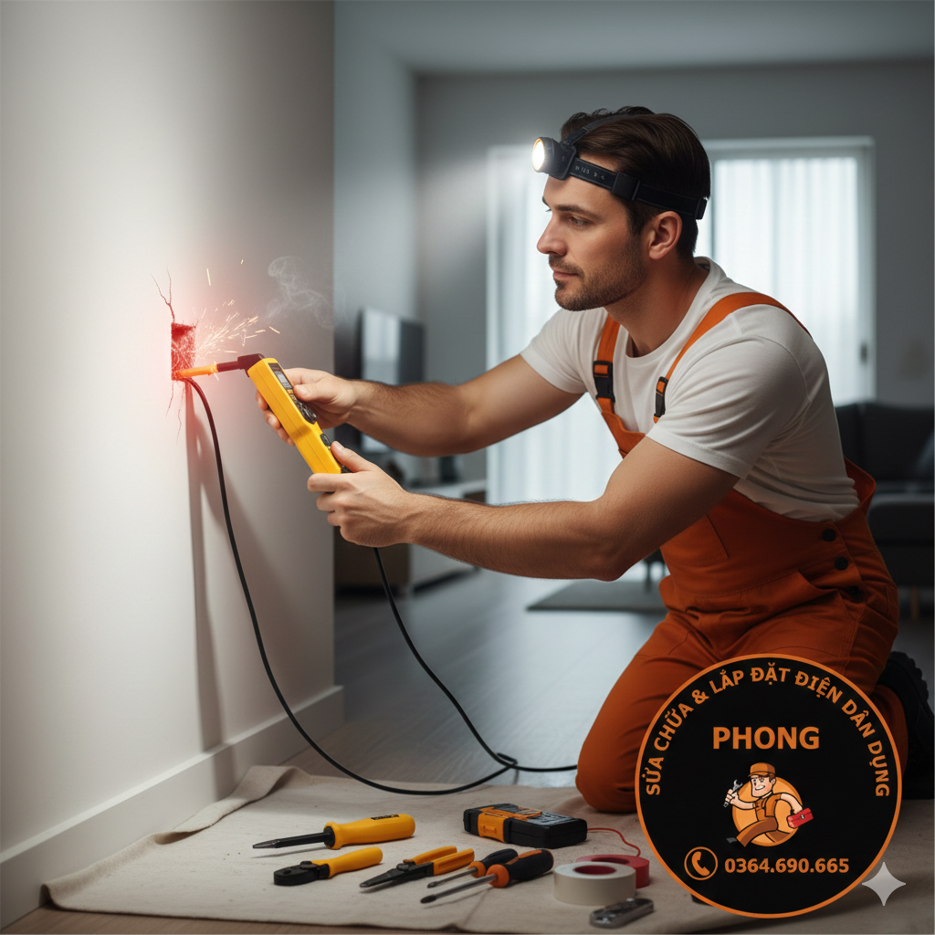 Hướng dẫn sửa chập điện âm tường